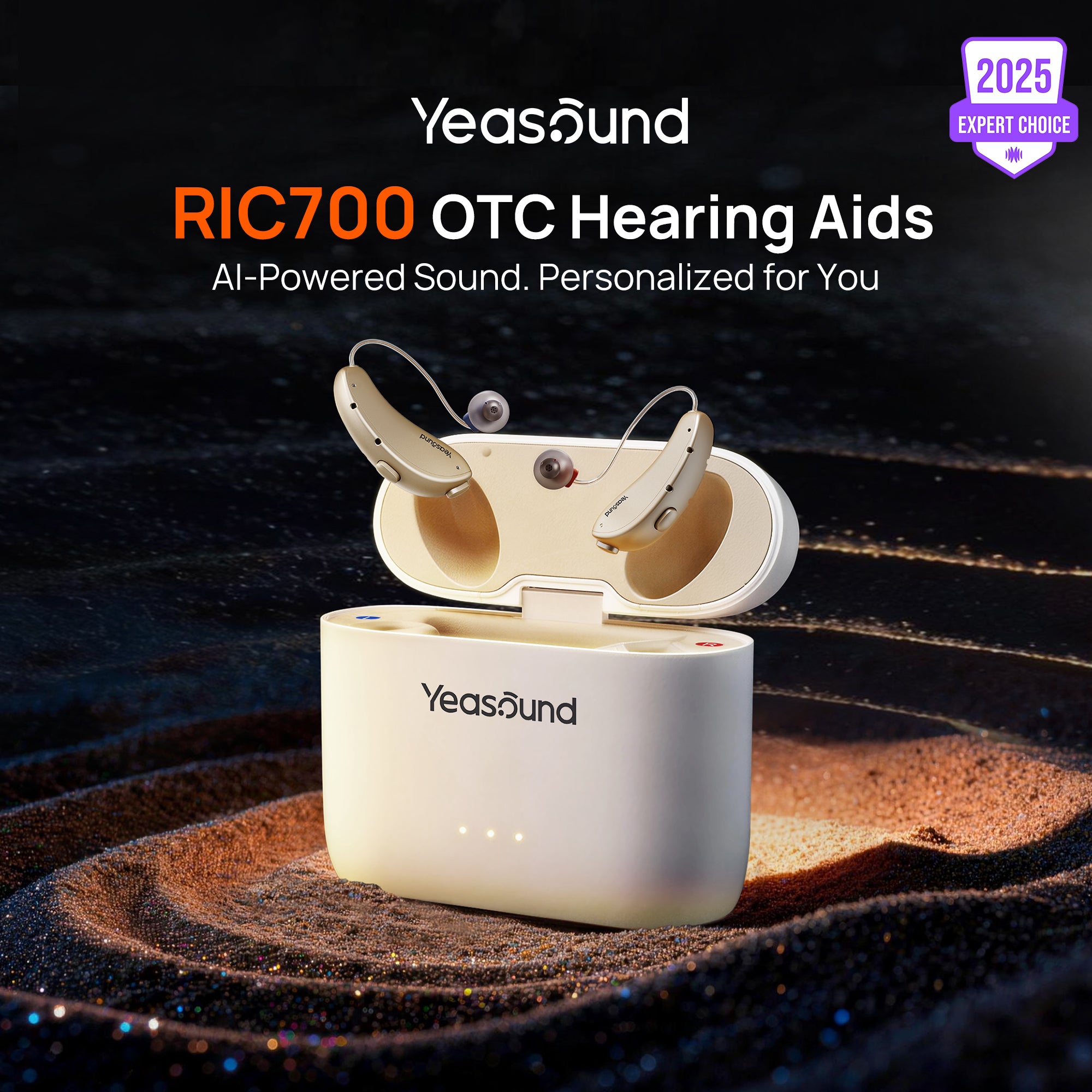 Yeasound RIC700 OTC Hearing Aids for Seniors with Bluetooth