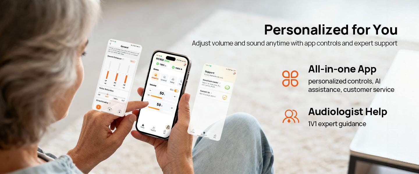 Yeasound App Controlling Hearing Aid Settings