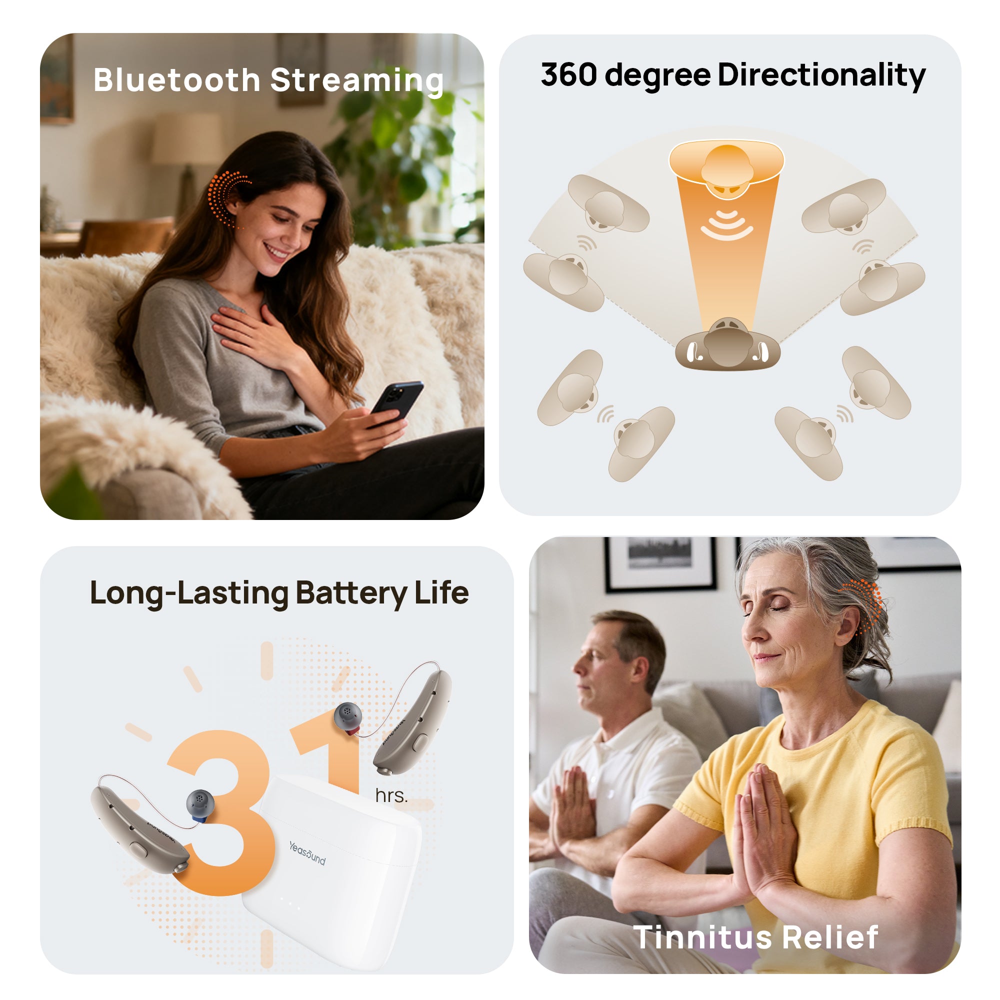 Yeasound RIC800 OTC Hearing Aids